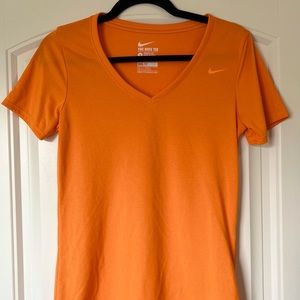 NIKE Womens Size Small Dri-Fit Tee Orange
